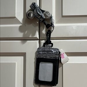 PINK Victoria's Secret Black and Gray ID Holder